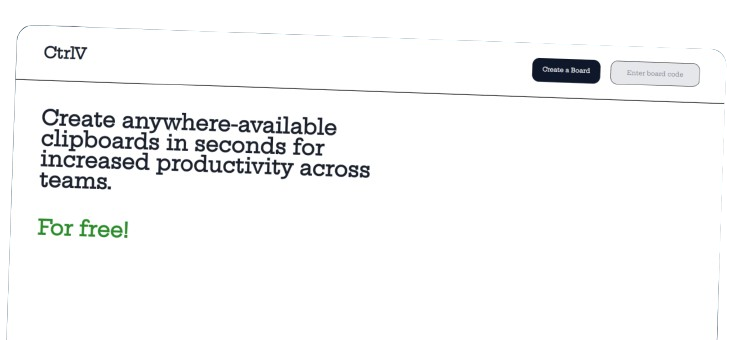 CtrlV - Use and throw clipboards for all